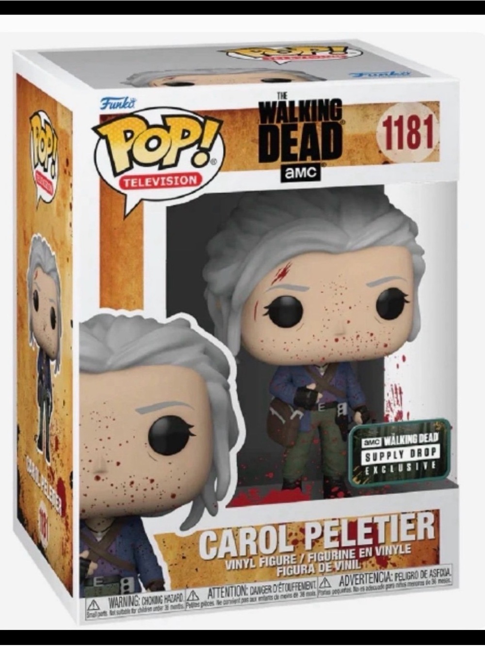 Funko Pop! Carol Peletier with Gray Hair and Blue Jacket